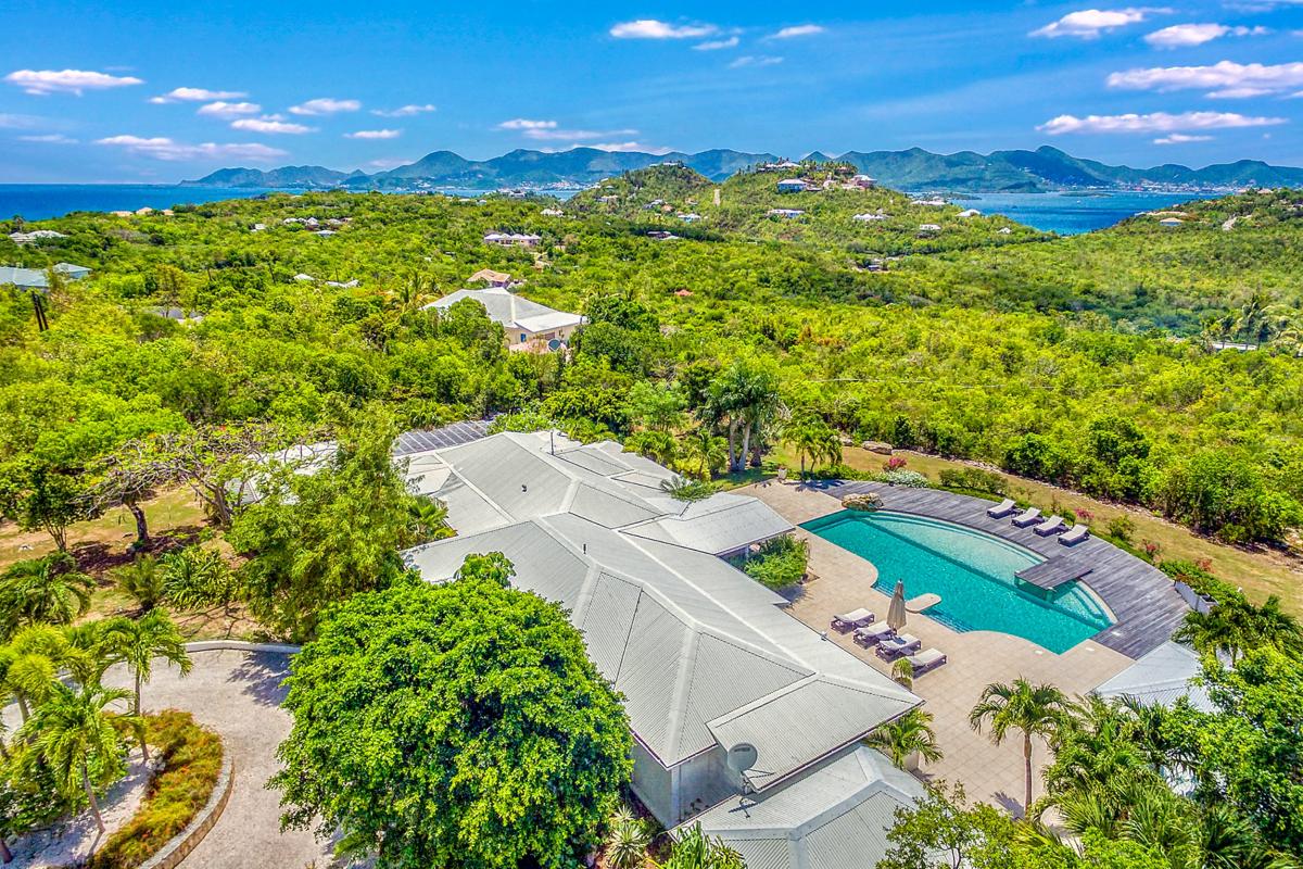 Charming Villa rental St Martin - Drone view